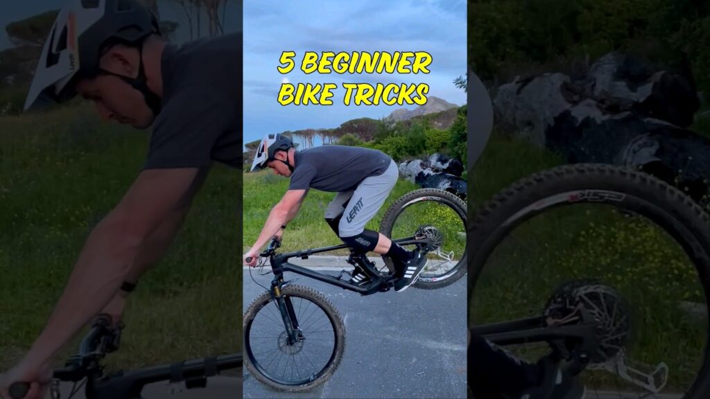 5 beginner bike tricks to practice😎 #mtb #mountainbike #mtbskills #short #shortsvideo