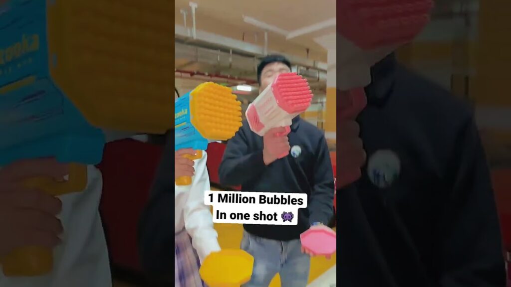 1 million bubbles in one shot 🔫  bubble maker machine