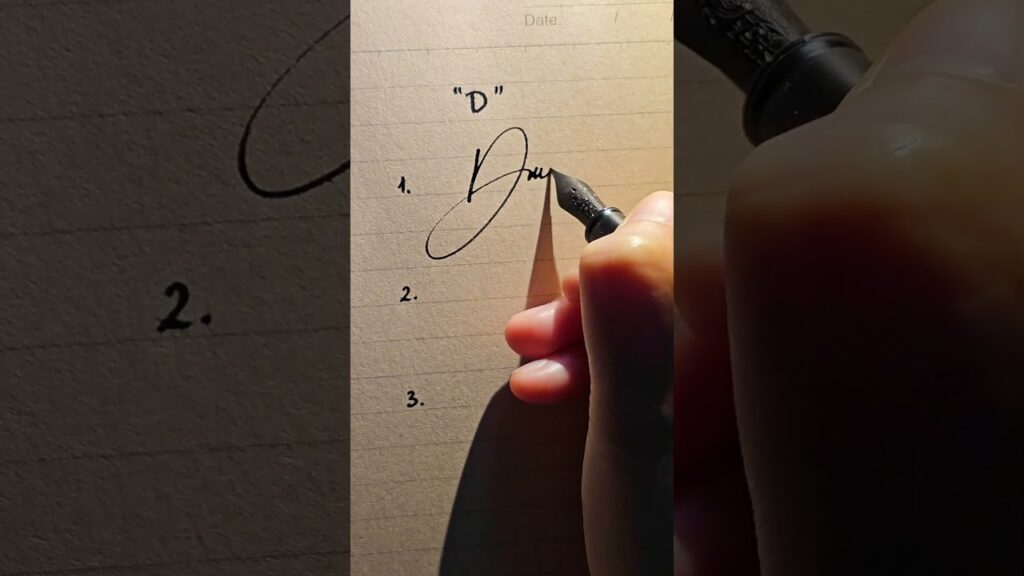 3 simple signature styles with the letter d