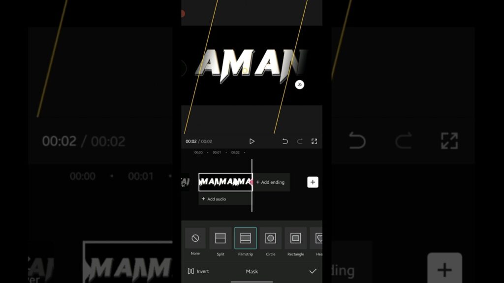 Cinematic name reveal in capcut video editing #shorts #capcut #edit