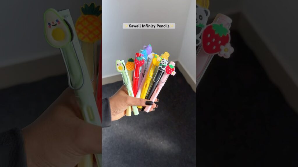 Cutest kawaii infinity pencil under 39/-rupees ✨🌷🎀#kawaii #stationery #stationary #pencils #cute