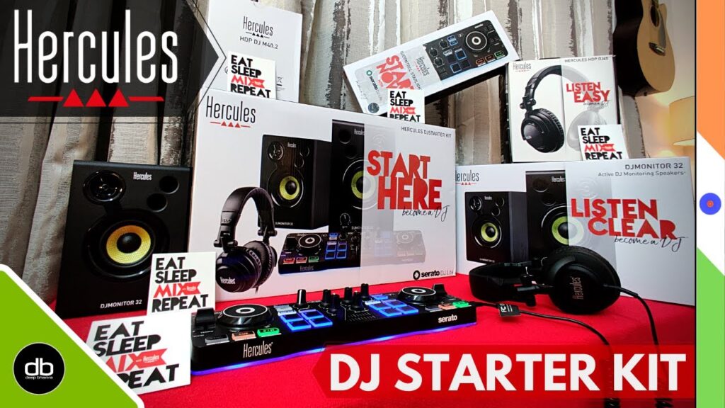 Hercules dj starter kit | all in one kit for beginner djs | starlight, dj monitor 32, serato dj lite
