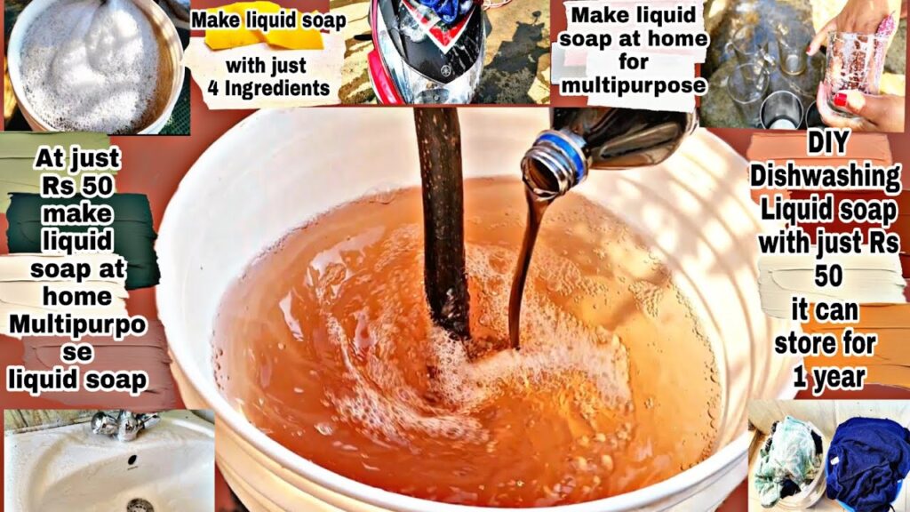 How to make liquid soap with only 4 ingredients|start easy dishwashing liquid business at home