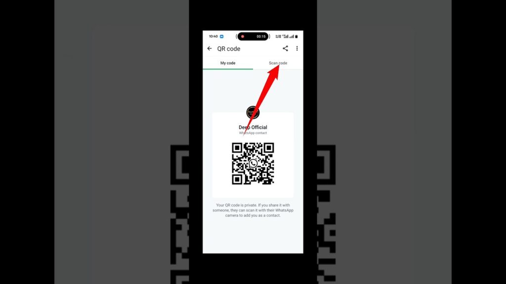 How to scan qr code on whatsapp | whatsapp se qr code scan kaise kare #shorts