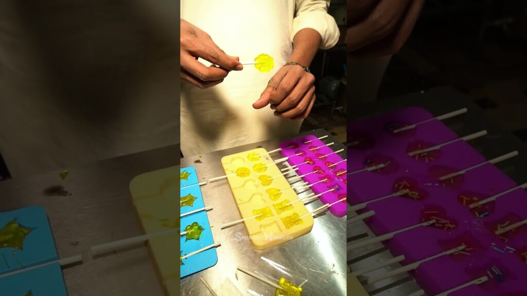 Making lollipop candy at huge scale | banana flavor