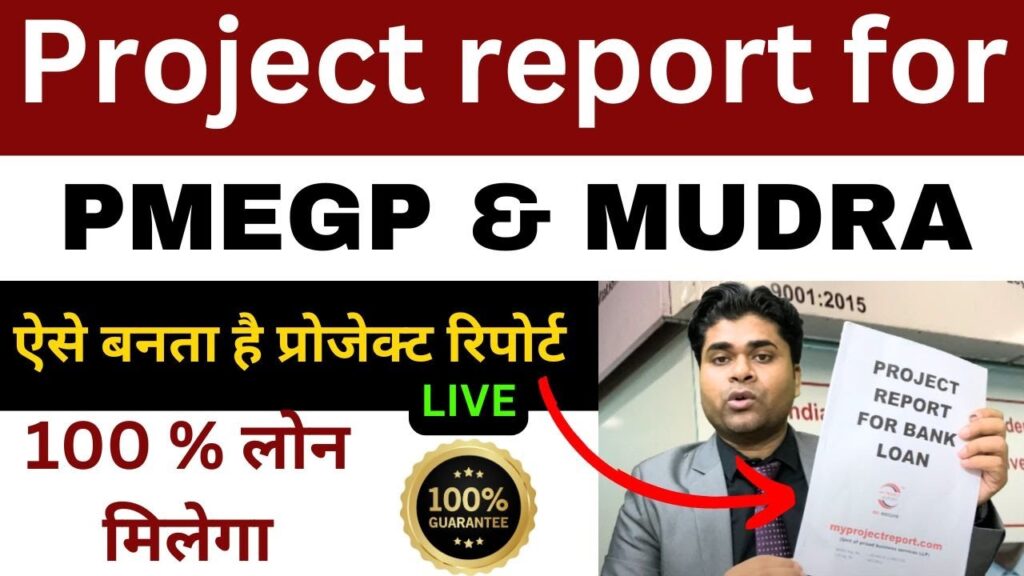 Pmegp लोन के लिए प्रोजेक्ट रिपोर्ट कैसे बनाएं /pmegp project report kaise banaye/ mudra loan project