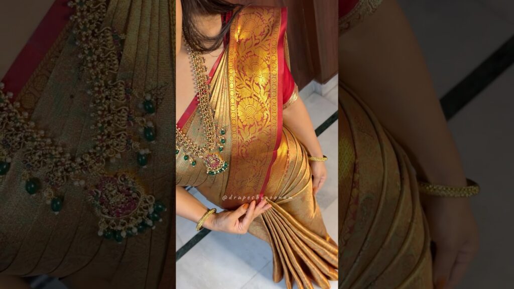 Pre pleated saree draping tutorial # #saree #prepleatedsaree