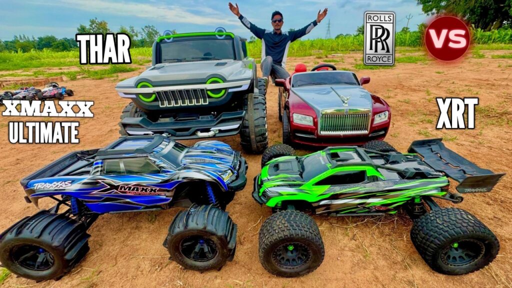 Rc new traxxas xmaxx ultimate 2025 vs rc monster 4x4 thar - chatpat toy tv