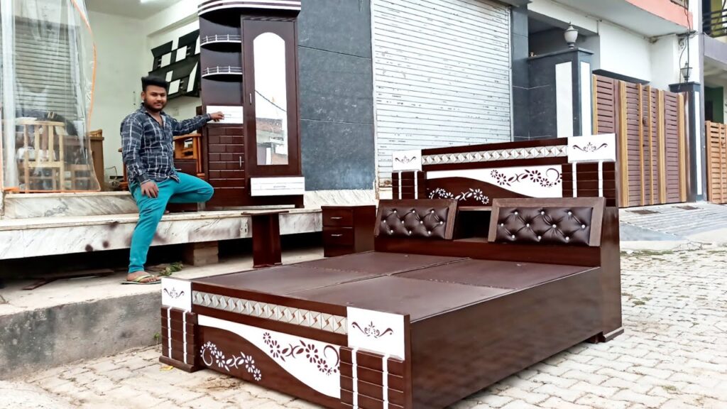 Shadi furniture set, low price shadi furniture , double bed