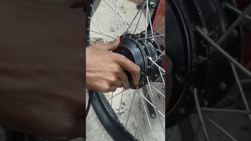 Cycle hub motor fitting.