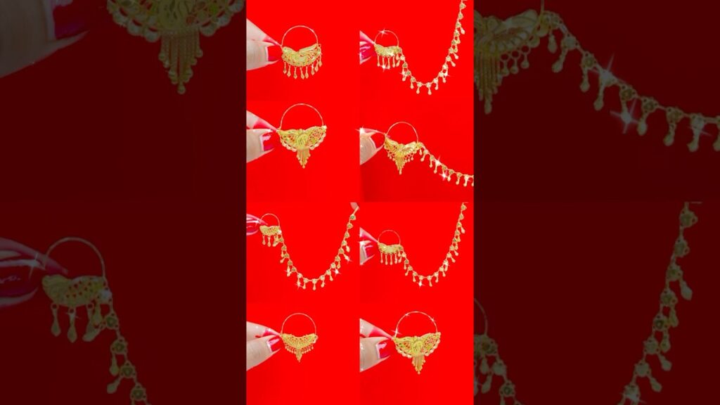 मात्र 16000₹ से दुल्हन के लिए सोने के नथिया लर सेट का डिजाइन #shorts #trending #viralvideo #nathiya