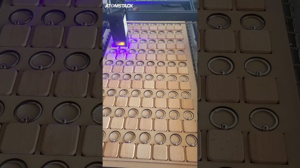 Batch production of keychains with laser engraving machine