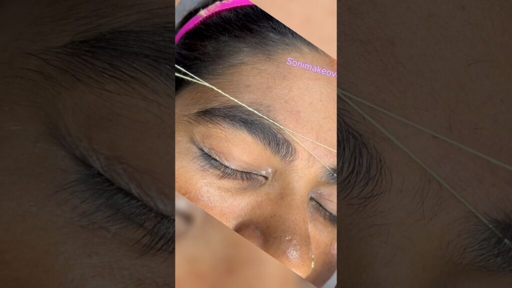 Beginners threading tutorial #eyebrowthreading #shorts