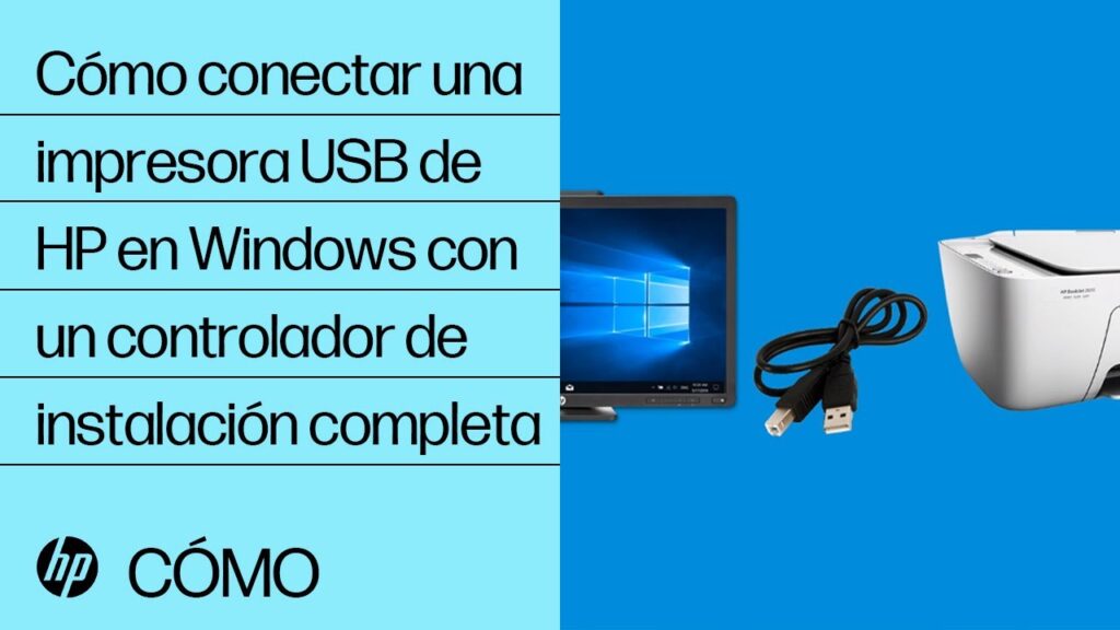 Cómo conectar una impresora usb de hp en windows con un controlador de instalación completa | hp