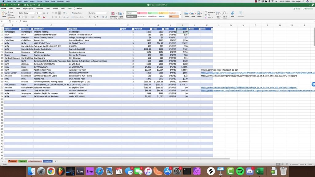 Dj advice - filing taxes (individual, sole proprietor)