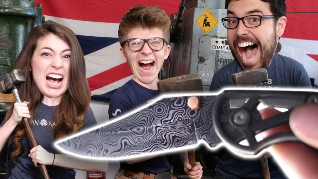 Damascus 3d printed knife with alec steele!