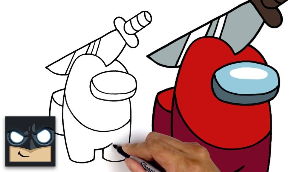 How to draw sword hat crewmate | among us