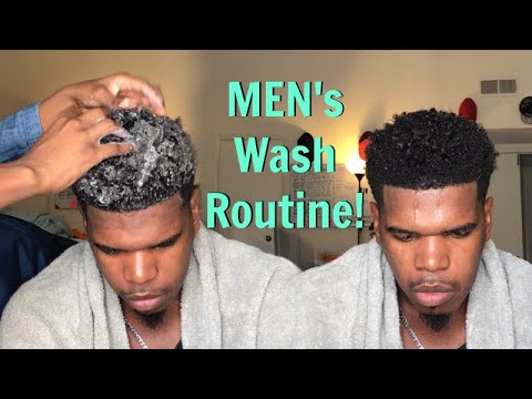 Simple wash routine for natural men (no extras! )|short-medium length hair