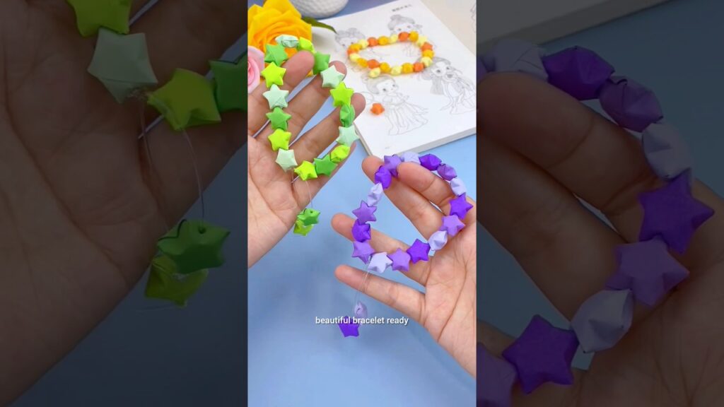 How to make a star bracelet #diy #orgamicraft #craftideas #craft #origami #diycraft