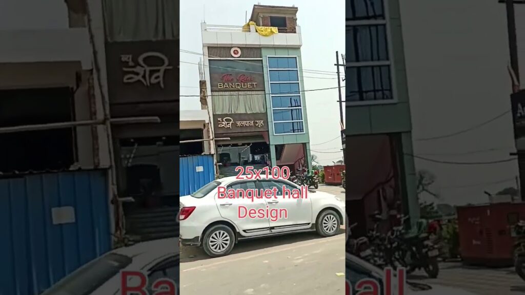 25x100 banquet hall design 2024,25x100 market plan