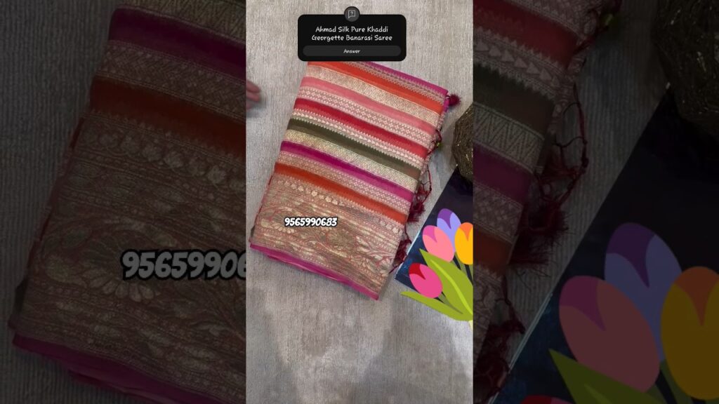 Banarsi handloom pure khaddi georgette saree #ahmadsilk #chiffon #khaddi #saree #sareelove #handloom