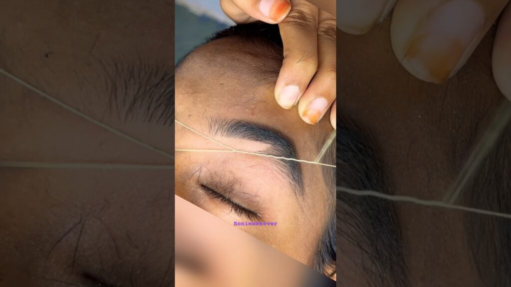 Eyebrow threading #eyebrowthreading #shorts