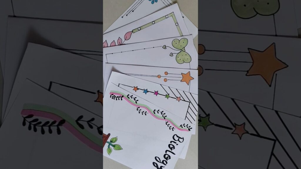 Flower 🌺 border design/easy border design/project work designs/border design for projects/border