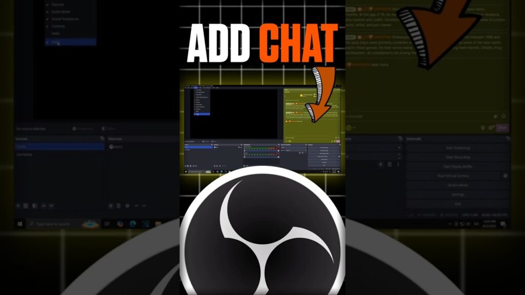 How to add twitch/ kick chat to obs studio