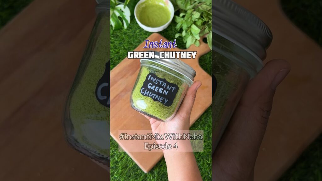 Instant green chutney! Perfect for travel on a holiday or in hostel.
