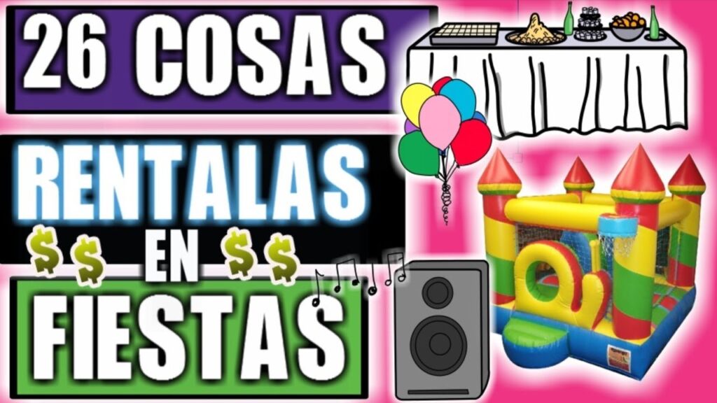 Negocio de fiestas: 26 ideas de cosas para alquilar que te darán ingresos extra rápido