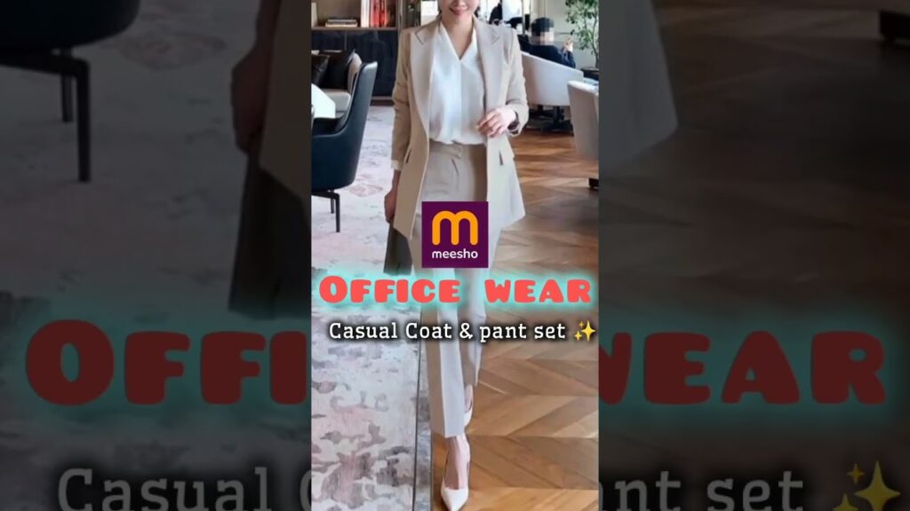 Office wear casual coat & pant set from meesho #shorts #meesho #haul #meeshofinds #coatpant #review