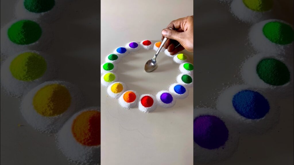 Rangoli designs for beginners #rangoli#rangolidesigns#rangoliforbeginners#shorts#diwalirangoli