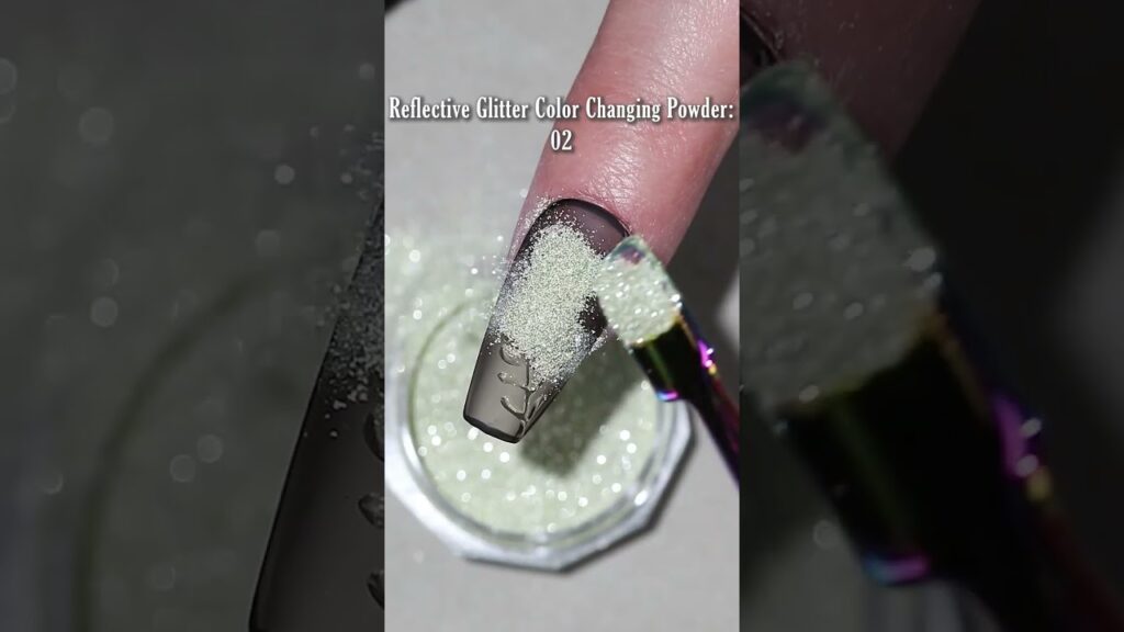 Shiny leaves nail art design born pretty