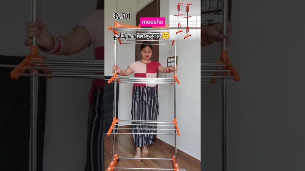 Cloth drying stand 😕 meesho😕 not very good #viral #viral #viralshort #viralvideos #trendingshorts
