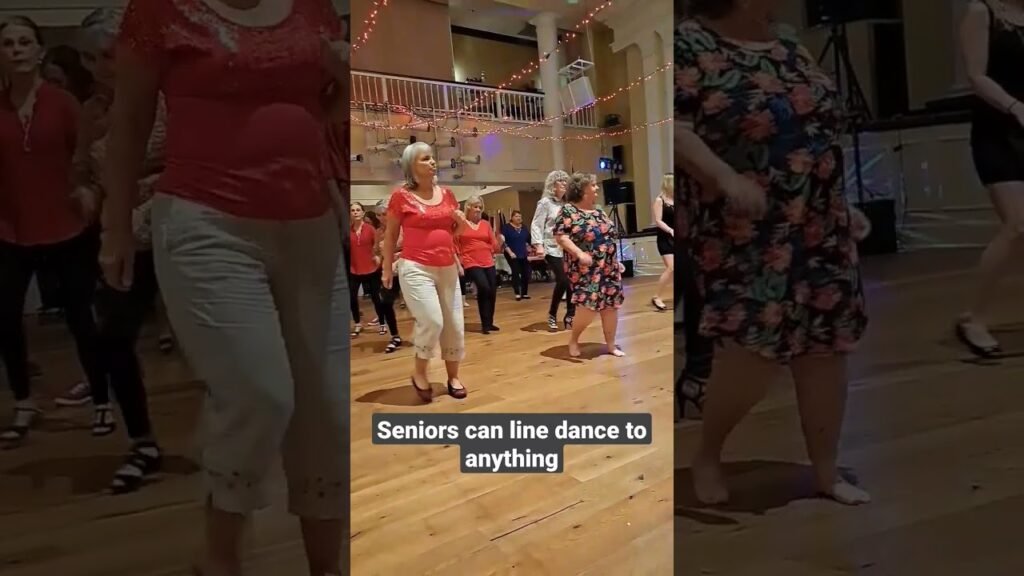 Seniors line dance to any song! #shorts