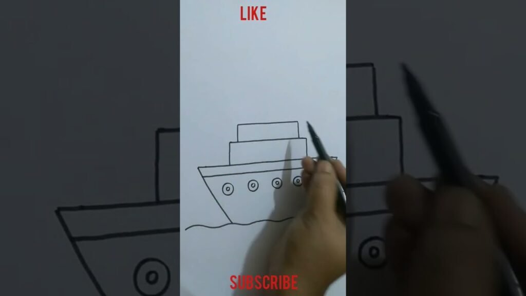 Ship drawing easy// how to draw a ship 🛳 #shorts #youtubeshorts #drawing #viral