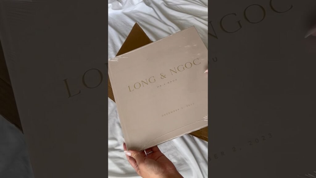 Unboxing our guestbook! #guestbook #weddingguestbook #weddingvideo