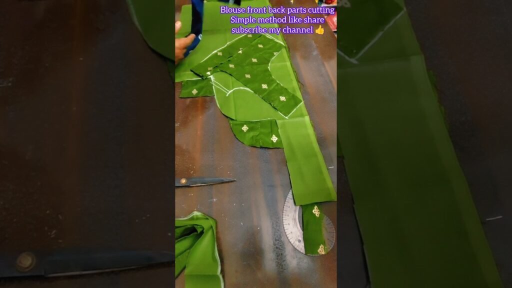 Blouse cutting #blouse front back part cutting #simple method lo #youtubeshorts #likefor likes