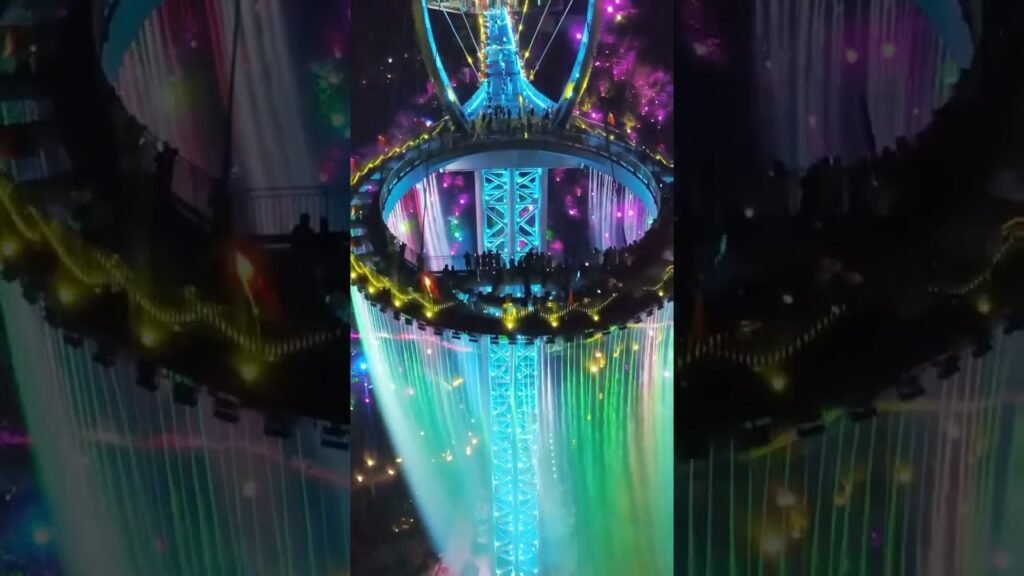 Waterfall lighting swing|360° rotating video shorts